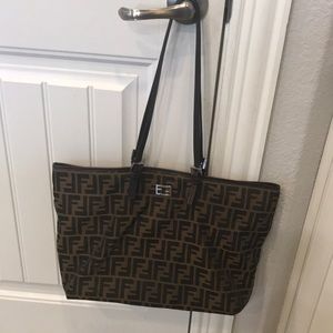 Fendi zucca large hobo brown